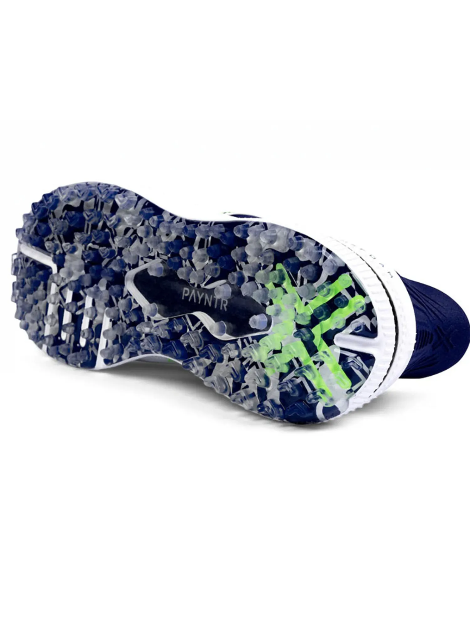 Payntr Golf Mens Golf Shoes|X 005 F Golf Shoes - White/Navy/Electric Green