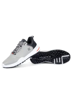 Payntr Golf Mens Golf Shoes|X 003 F Golf Shoes - Grey/Black/Black