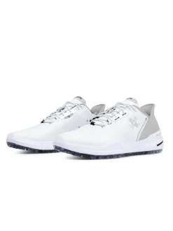 Payntr Golf Mens Golf Shoes|X 005 F Golf Shoes - White/Silver