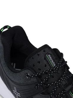 Payntr Golf Mens Golf Shoes|X 001 F Mesh Golf Shoes - Black/Electric Green/Silver