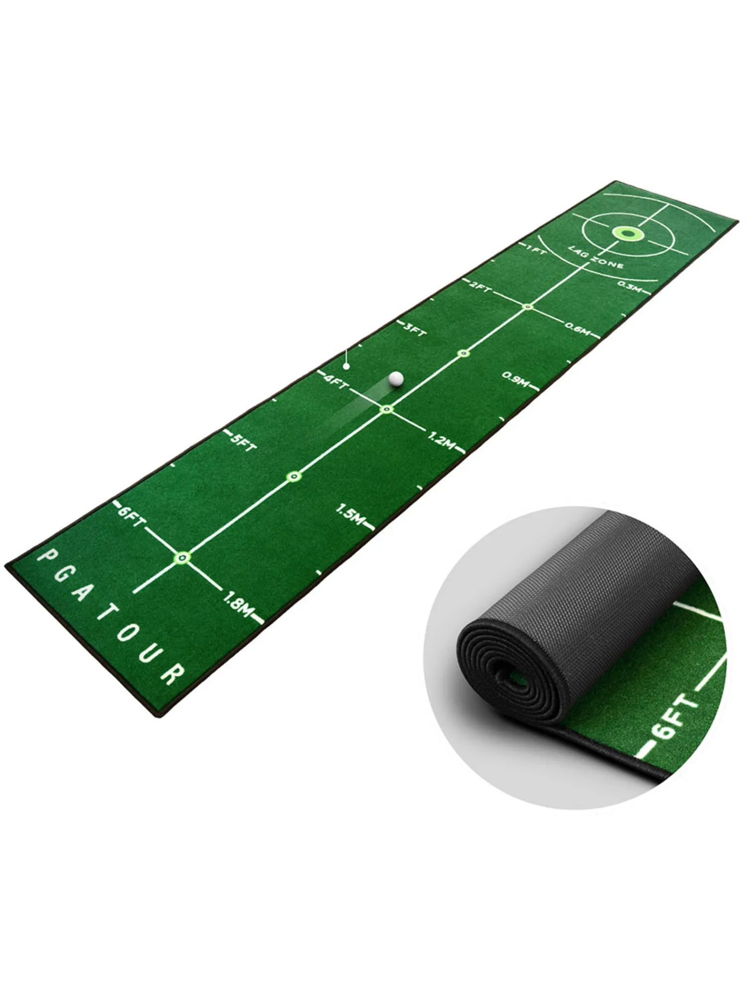 PGA Tour Training Aids|8ft Putting Mat - Green