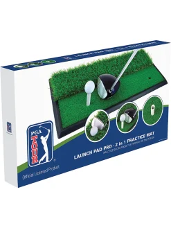 PGA Tour Training Aids|Launch Pad Pro 2 in 1 Driving Mat