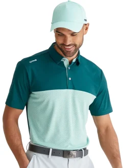 PING Shirts|Hall Polo - Forest/Misty Green