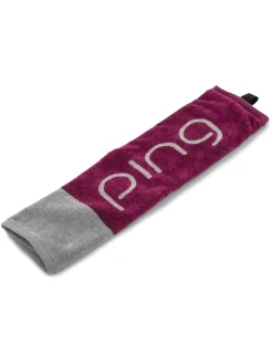 PING Towels|Ladies Trifold Towel - Garnet/Grey