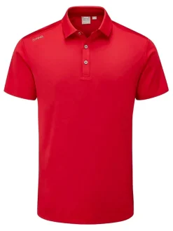 PING Shirts|Lindum Tailored Fit Polo - Rich Red