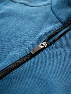 PING Jumpers|Ramsey 1/2 Zip Ribbed Fleece - Snorkel Blue Marl