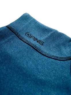 PING Jumpers|Ramsey 1/2 Zip Ribbed Fleece - Snorkel Blue Marl