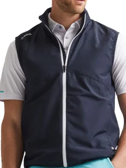 PING Vests|SensorWarm Ashbourne Full-Zip Vest - Navy/Stormcloud