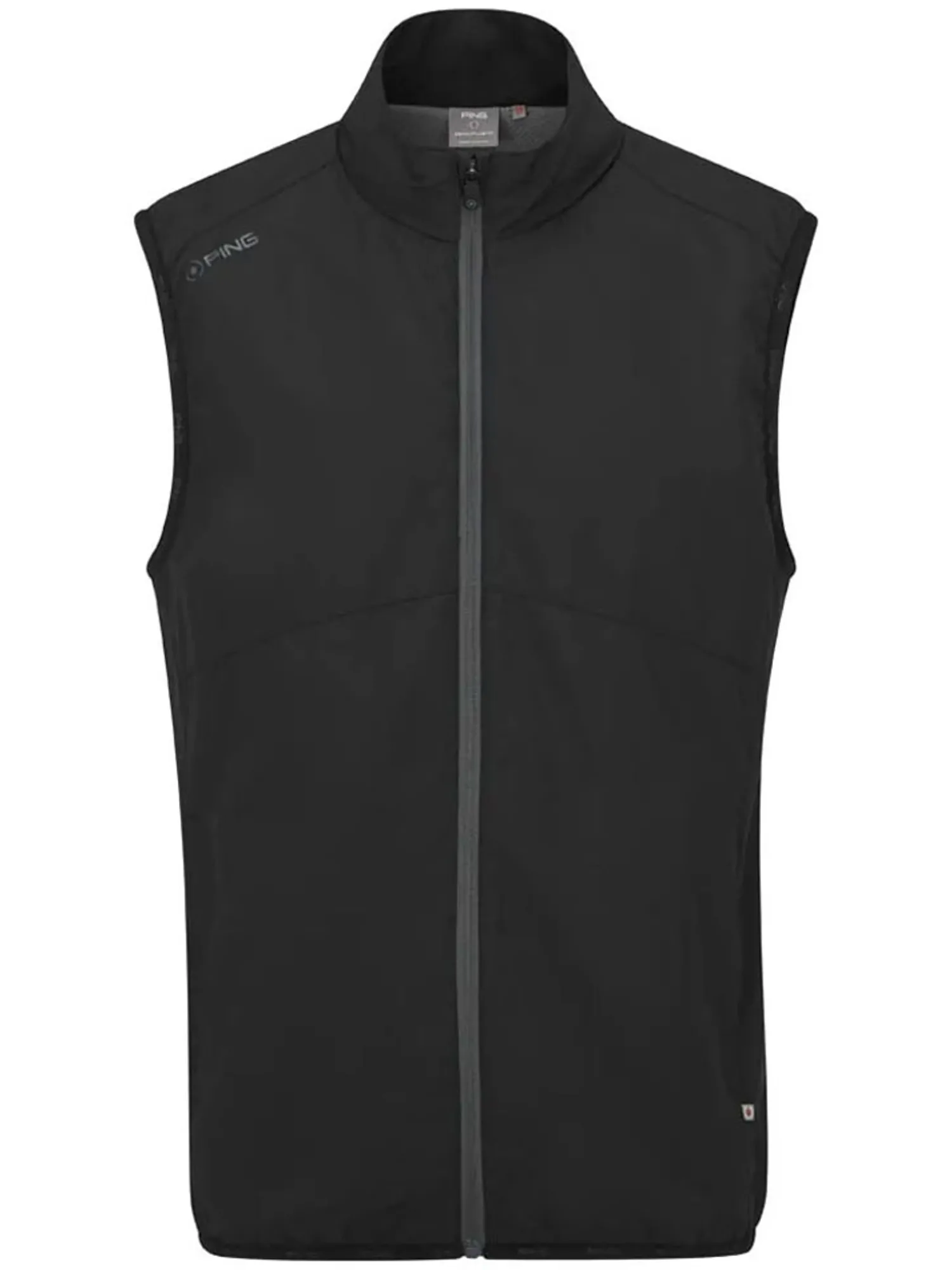 PING Vests|SensorWarm Ashbourne Full-Zip Vest - Black/Asphalt