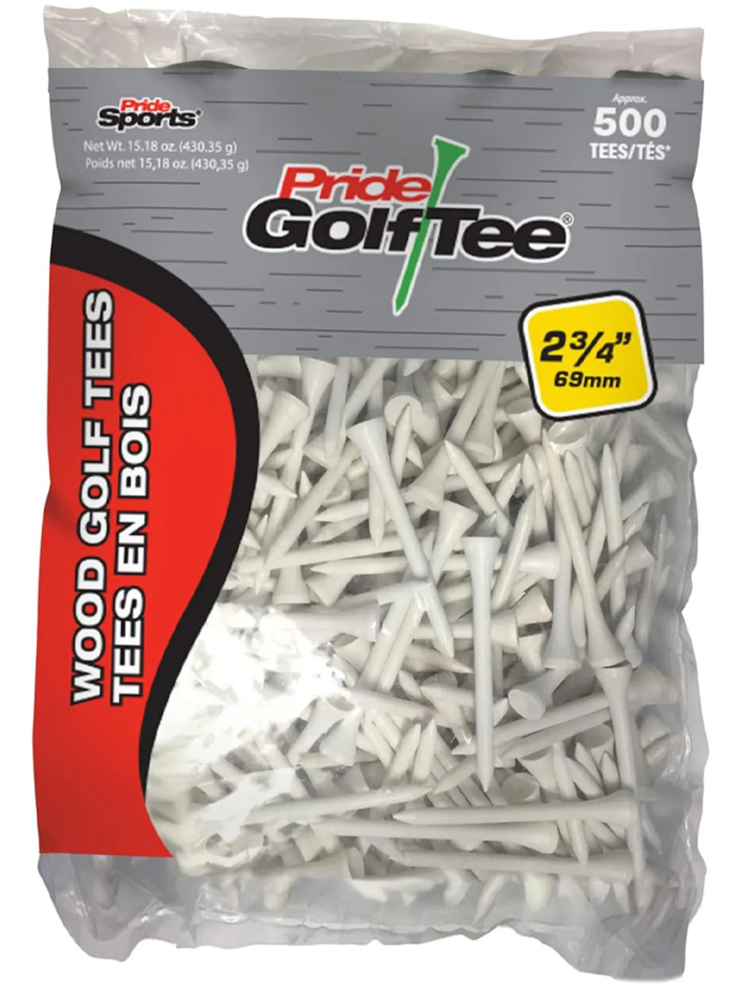 Pride Golf Tee Tees|Pride 2.75" Golf Tees 500 Pack - White