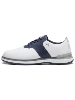 Puma Mens Golf Shoes|Avant Golf Shoes - White/Deep Navy/Speed Blue