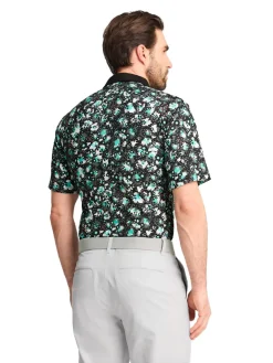 Puma Shirts|CLOUDSPUN Abstract Camo Polo - Black/Aquatic