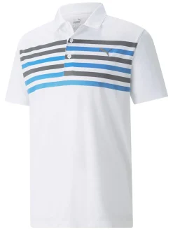 Puma Clearance Clothing|Grint Polo - Bright White/Marina