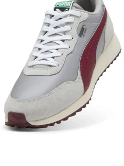 Puma Mens Golf Shoes|Helsinki G Spikeless Golf Shoes - Ash Grey/Ruby Shimmer/Frosted Ivory
