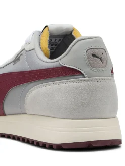 Puma Mens Golf Shoes|Helsinki G Spikeless Golf Shoes - Ash Grey/Ruby Shimmer/Frosted Ivory