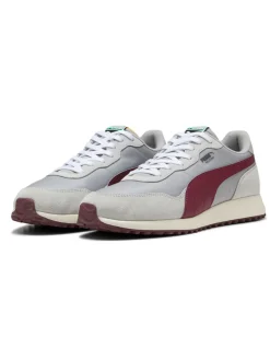Puma Mens Golf Shoes|Helsinki G Spikeless Golf Shoes - Ash Grey/Ruby Shimmer/Frosted Ivory