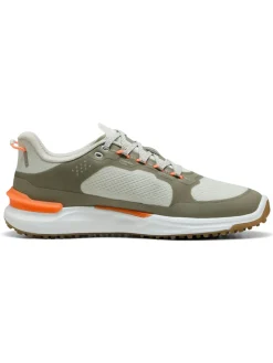Puma Mens Golf Shoes|IGNITE Elevate X Spikeless Golf Shoes - Sedate Grey/Velvet Moss/Fluro