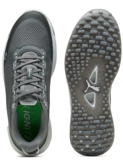 Puma Mens Golf Shoes|IGNITE Elevate X Spikeless Golf Shoes - Slate Sky/ Black/Ash Grey