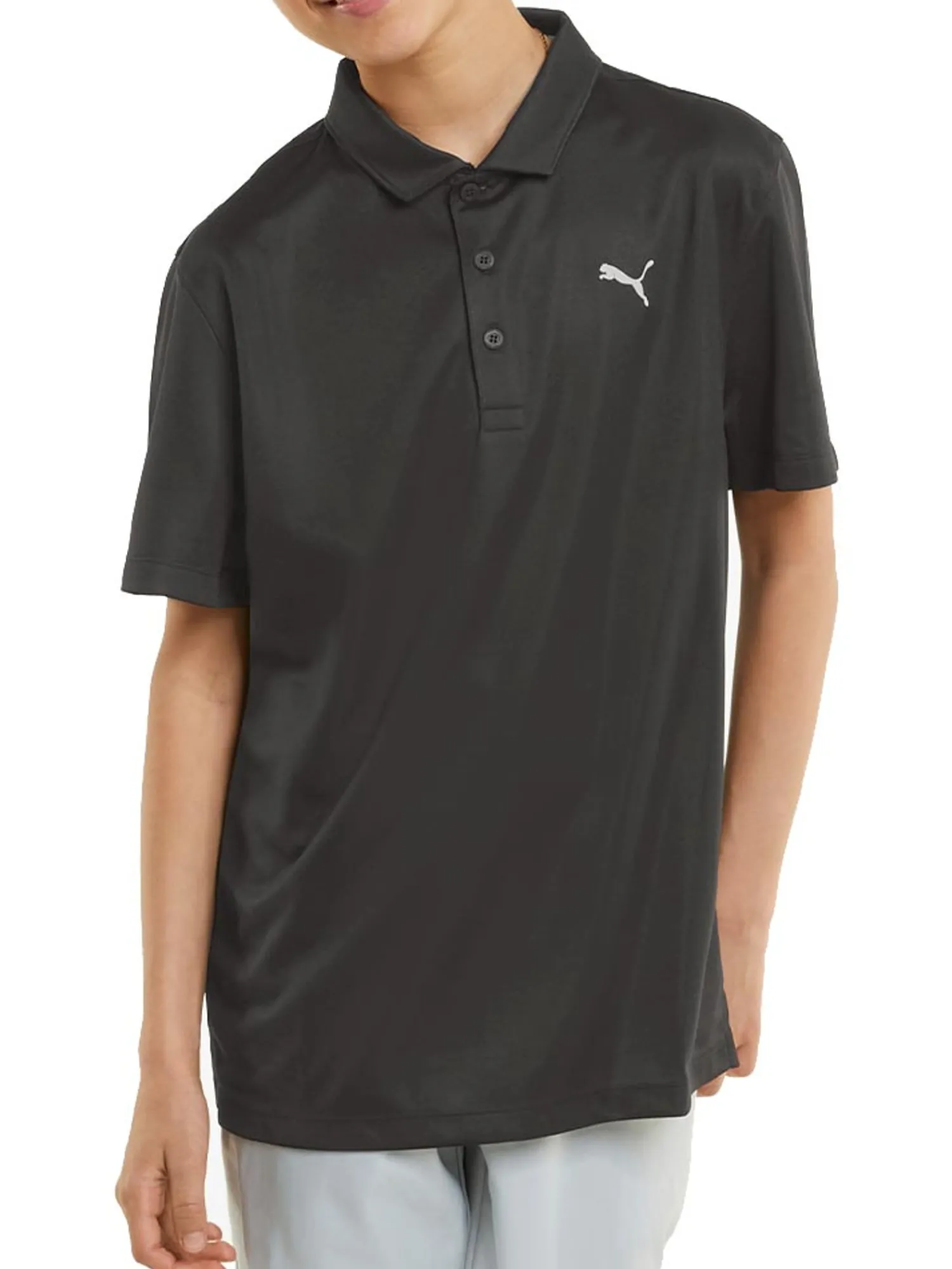 Puma Clearance Clothing|JR Boys Essential Polo - Black
