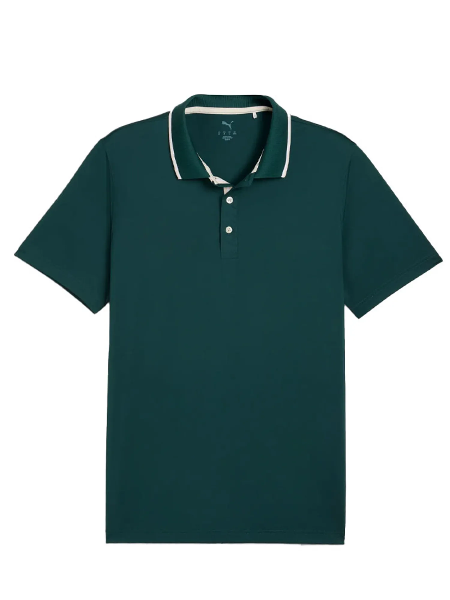 Puma Shirts|MATTR Elevated Solid Polo - Green Terrain/Haute Tropic