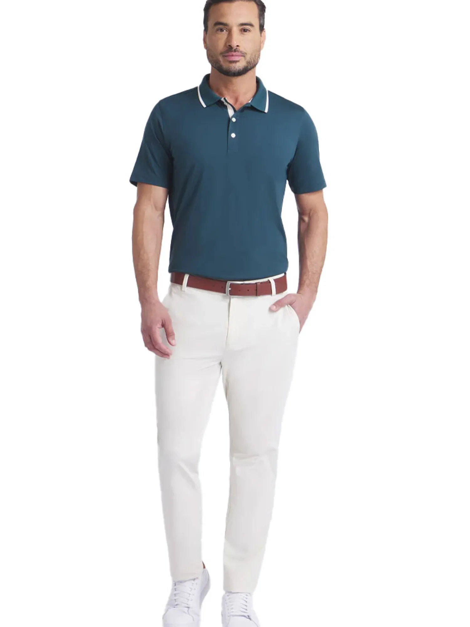 Puma Shirts|MATTR Elevated Solid Polo - Green Terrain/Haute Tropic