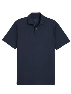 Puma Shirts|MATTR Houndstooth Golf Polo - Deep Navy