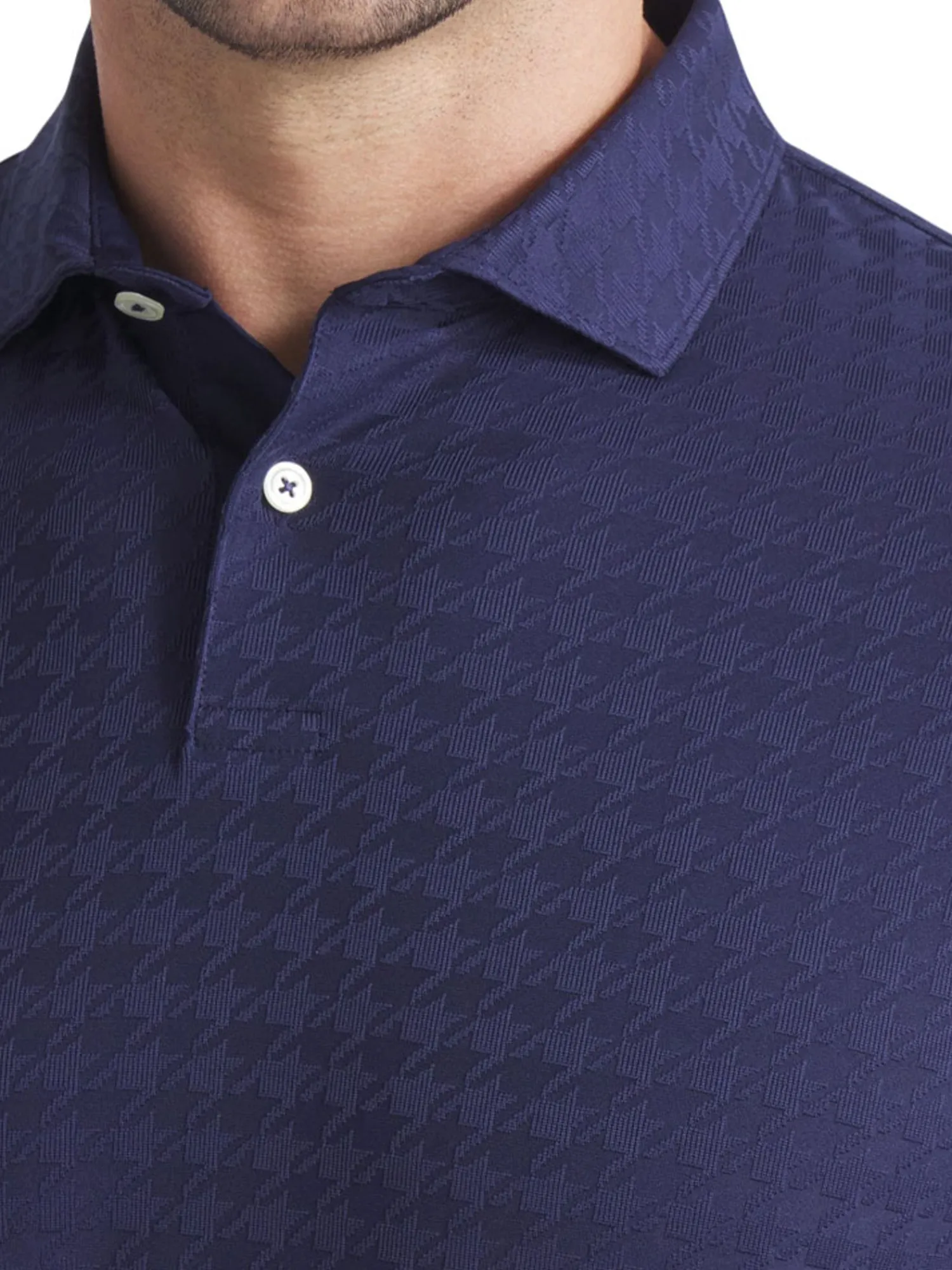 Puma Shirts|MATTR Houndstooth Golf Polo - Deep Navy