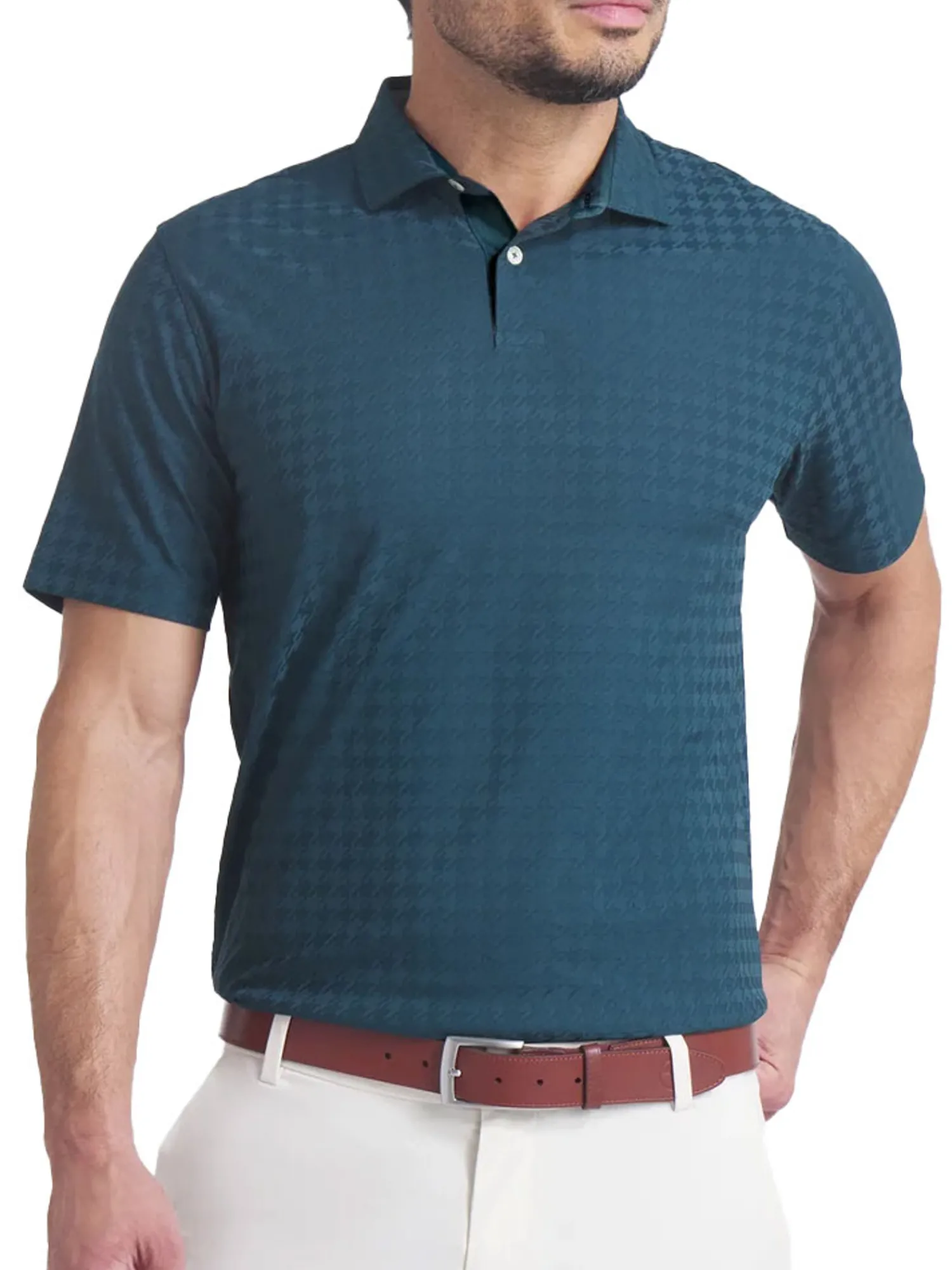 Puma Shirts|MATTR Houndstooth Golf Polo - Green Terrain