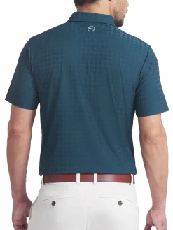 Puma Shirts|MATTR Houndstooth Golf Polo - Green Terrain