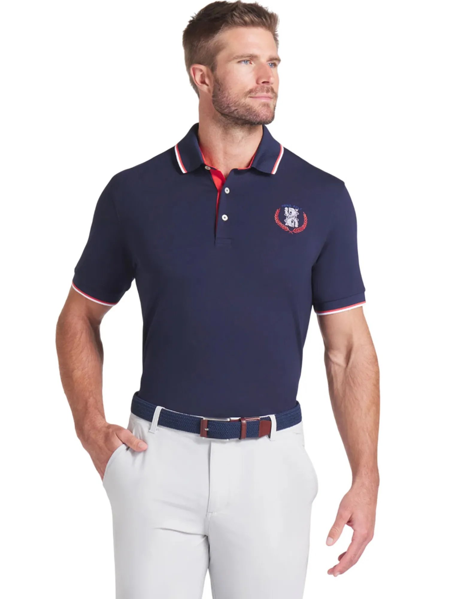 Puma Shirts|Modalon Queen City Polo - Deep Navy/White Glow
