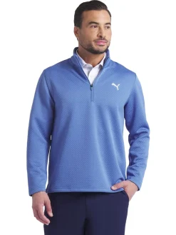 Puma Clearance Clothing|Pebble 1/4-Zip - Blue Horizon