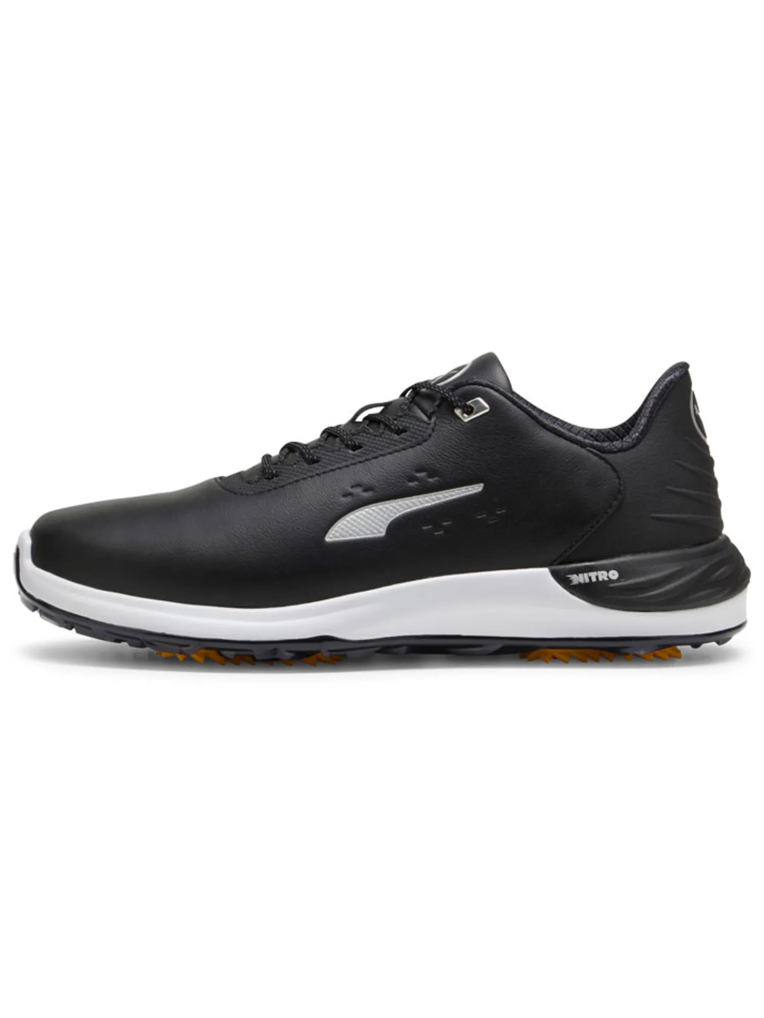 Puma Clearance Shoes|Phantomcat NITRO+ Golf Shoes - Black/ Silver/Yellow Sizzle
