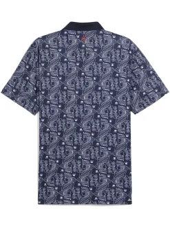 Puma Shirts|Pique Royal Polo - Deep Navy/White Glow