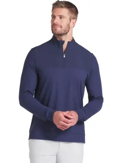 Puma Jumpers|Ripguard Hybrid 1/4 Zip - Deep Navy Heather/Deep Navy