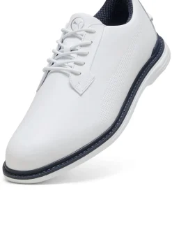 Puma Mens Golf Shoes|Royale Golf Shoes - White/Deep Navy/Team Light Blue