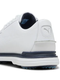 Puma Mens Golf Shoes|Royale Golf Shoes - White/Deep Navy/Team Light Blue