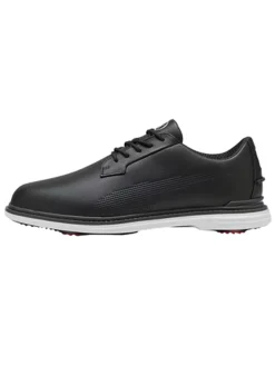 Puma Mens Golf Shoes|Royale Golf Shoes - Black/Flat Dark Grey/Red Blast