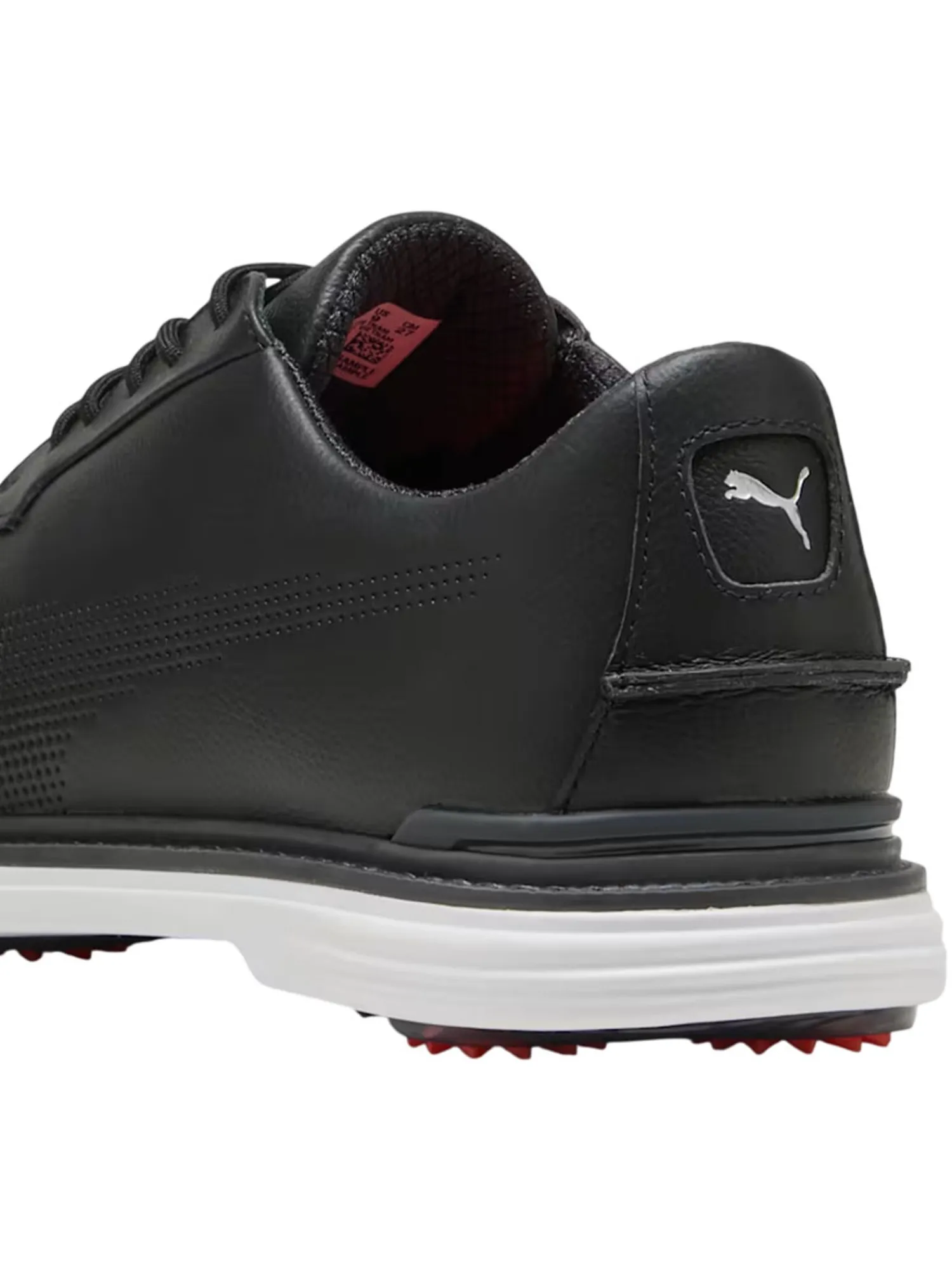 Puma Mens Golf Shoes|Royale Golf Shoes - Black/Flat Dark Grey/Red Blast
