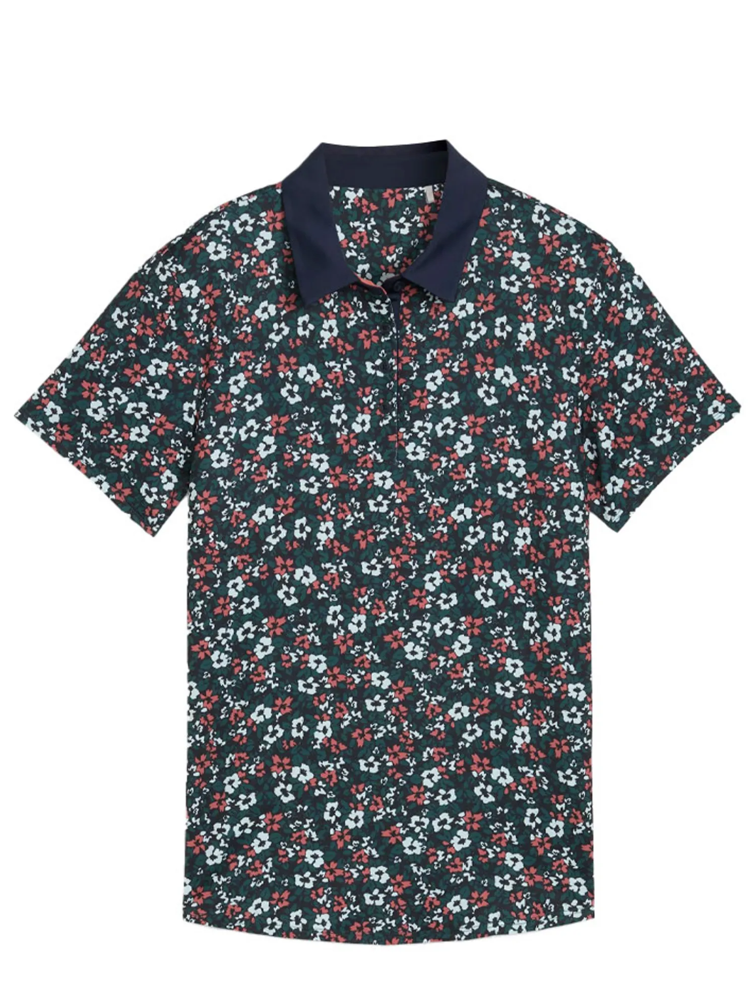 Puma Shirts|Womens Floral Burst Golf Polo - Deep Navy