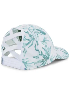 Puma Caps|Women's Graphic Ponytail P Cap - White Glow/Adriatic