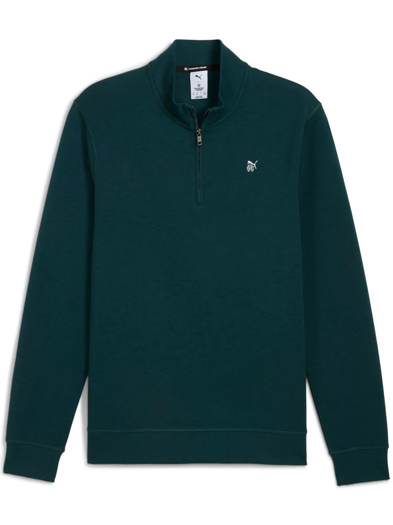 Puma Jumpers|x Reigning Champ CLOUDSPUN Fleece Golf 1/4 Zip - Green Terrain