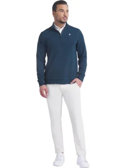 Puma Jumpers|x Reigning Champ CLOUDSPUN Fleece Golf 1/4 Zip - Green Terrain