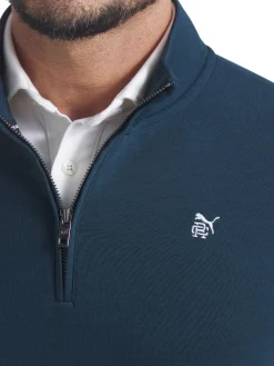 Puma Jumpers|x Reigning Champ CLOUDSPUN Fleece Golf 1/4 Zip - Green Terrain