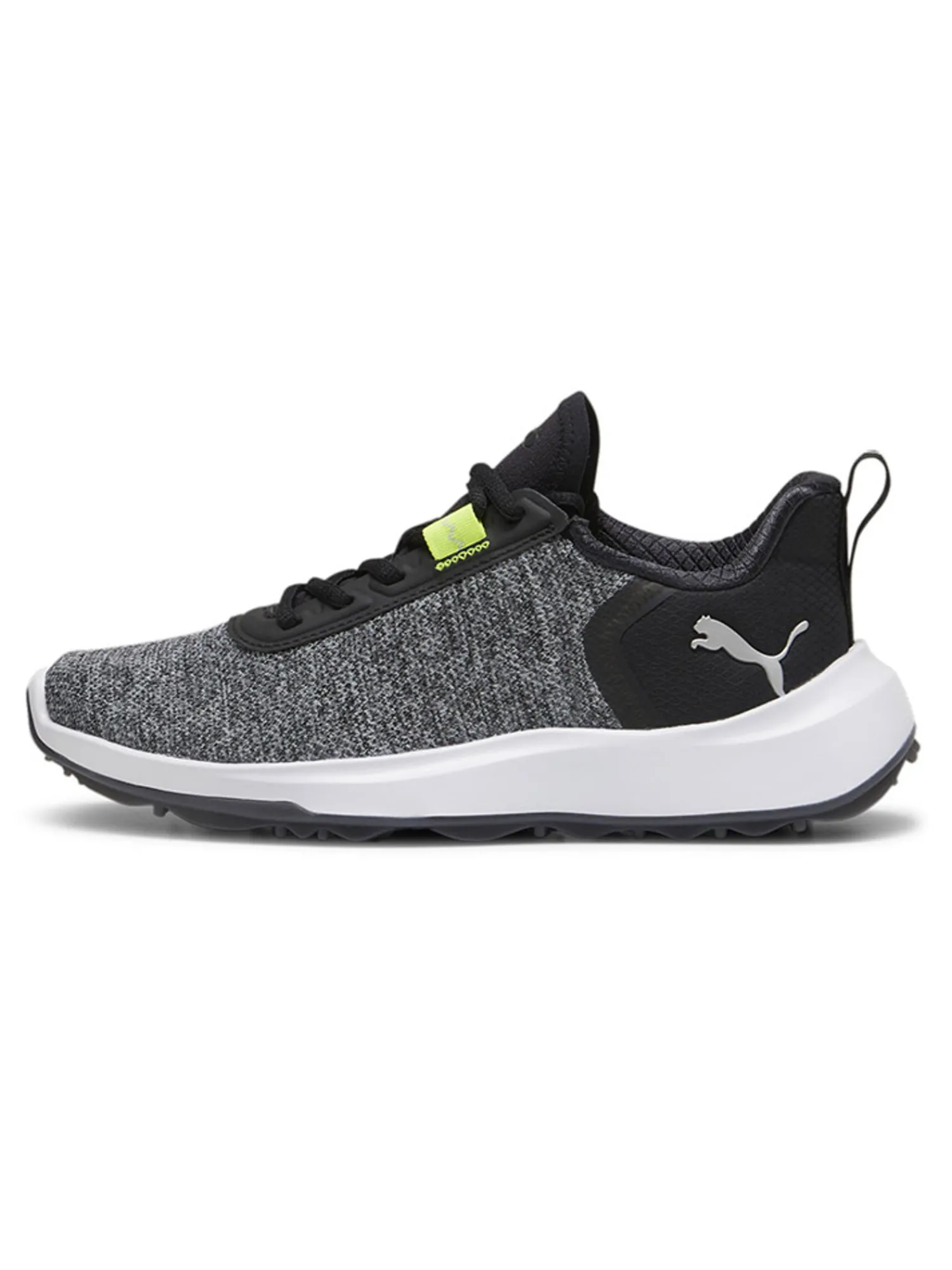 Puma Junior Golf Shoes|Youth FUSION Crush Sport Spikeless Golf Shoes - Black/Electric Lime
