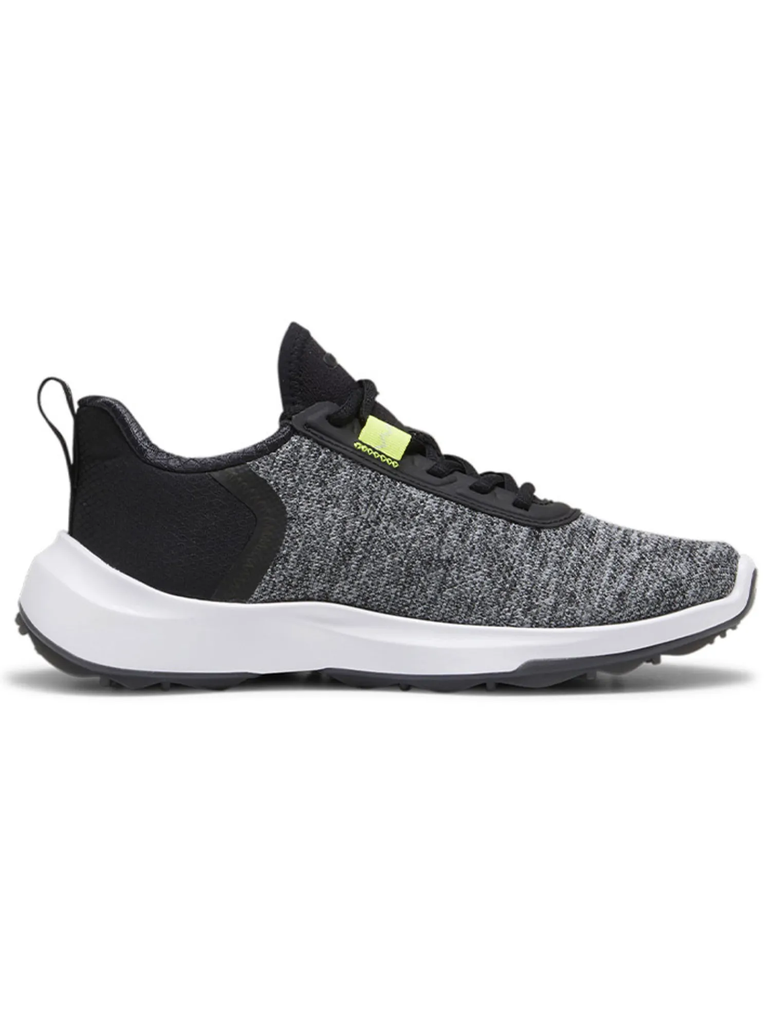 Puma Junior Golf Shoes|Youth FUSION Crush Sport Spikeless Golf Shoes - Black/Electric Lime