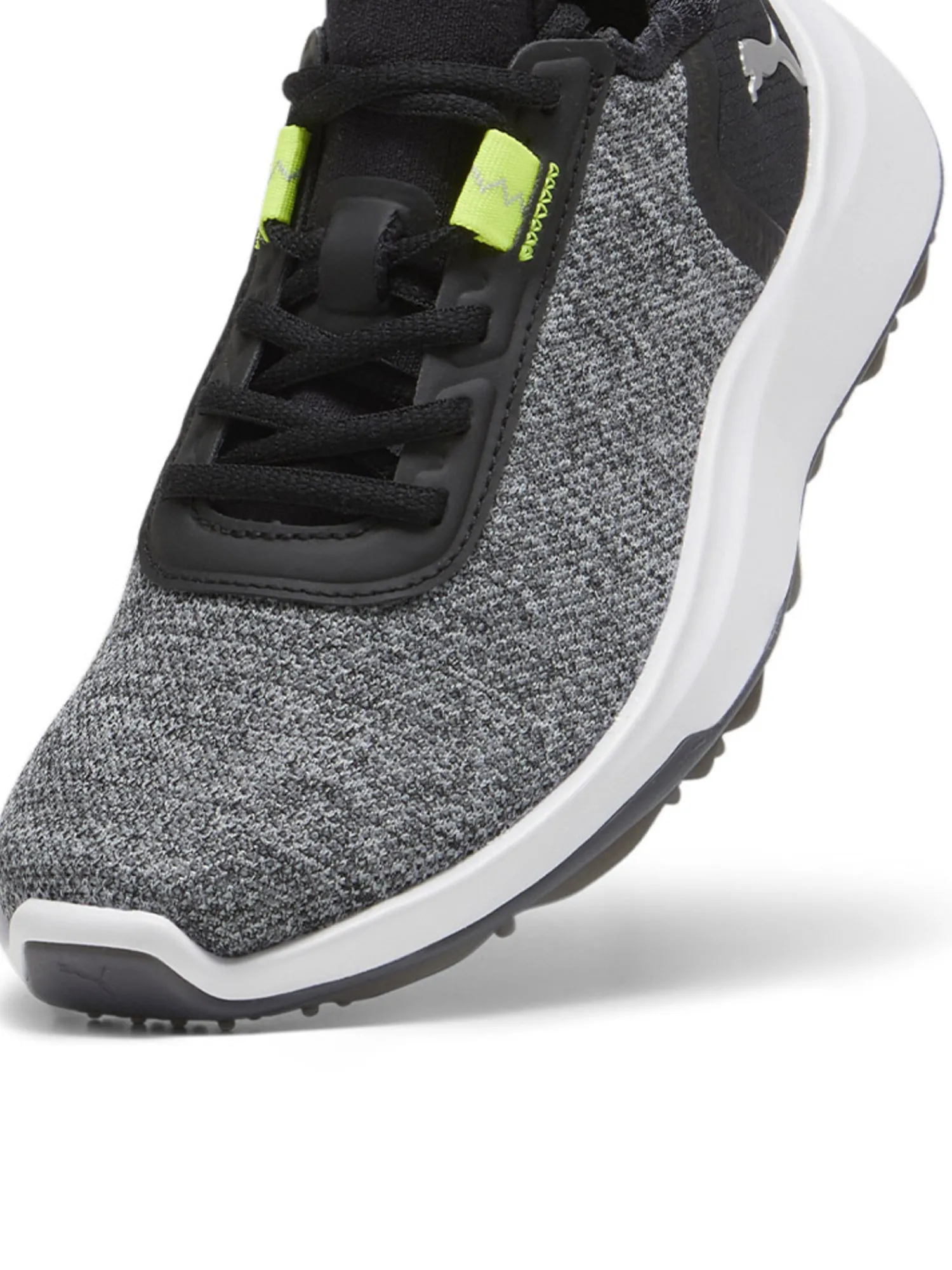 Puma Junior Golf Shoes|Youth FUSION Crush Sport Spikeless Golf Shoes - Black/Electric Lime