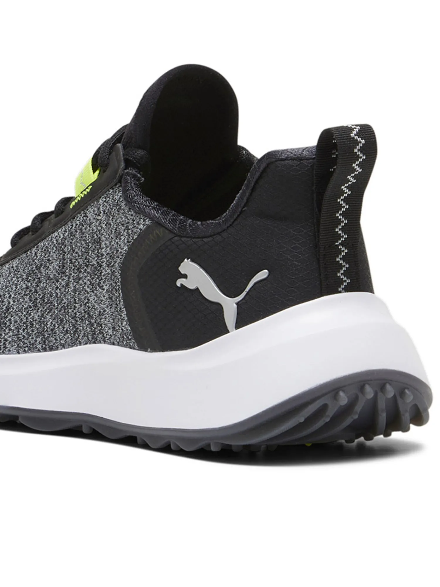Puma Junior Golf Shoes|Youth FUSION Crush Sport Spikeless Golf Shoes - Black/Electric Lime