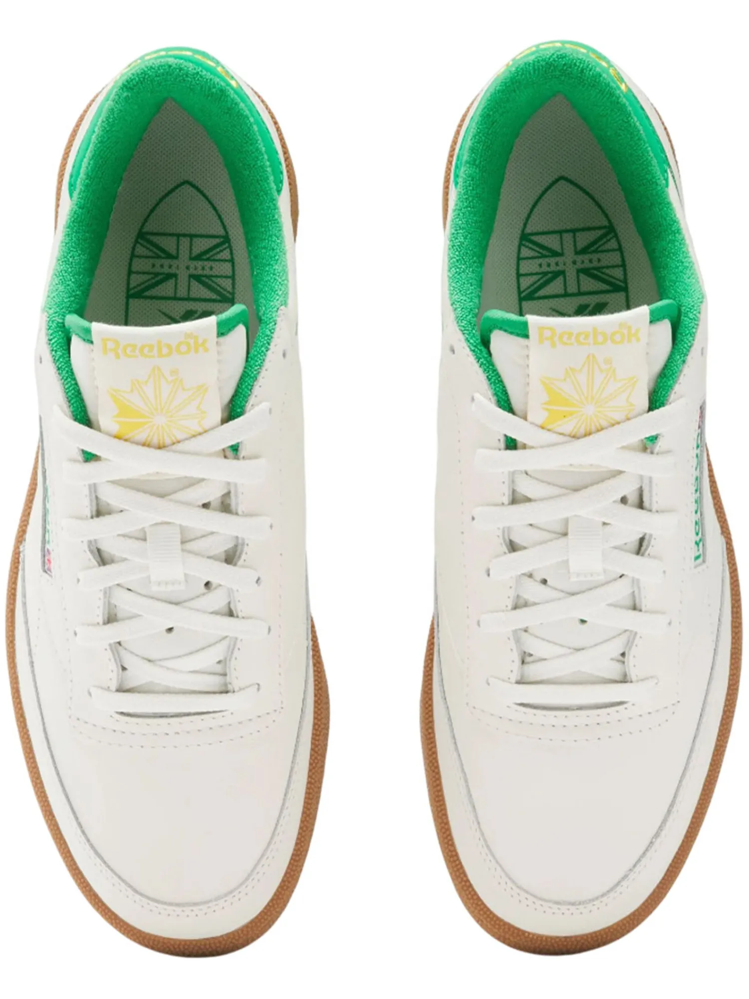 Reebok Mens Golf Shoes|Club C Golf Shoes - Chalk/Classic Green