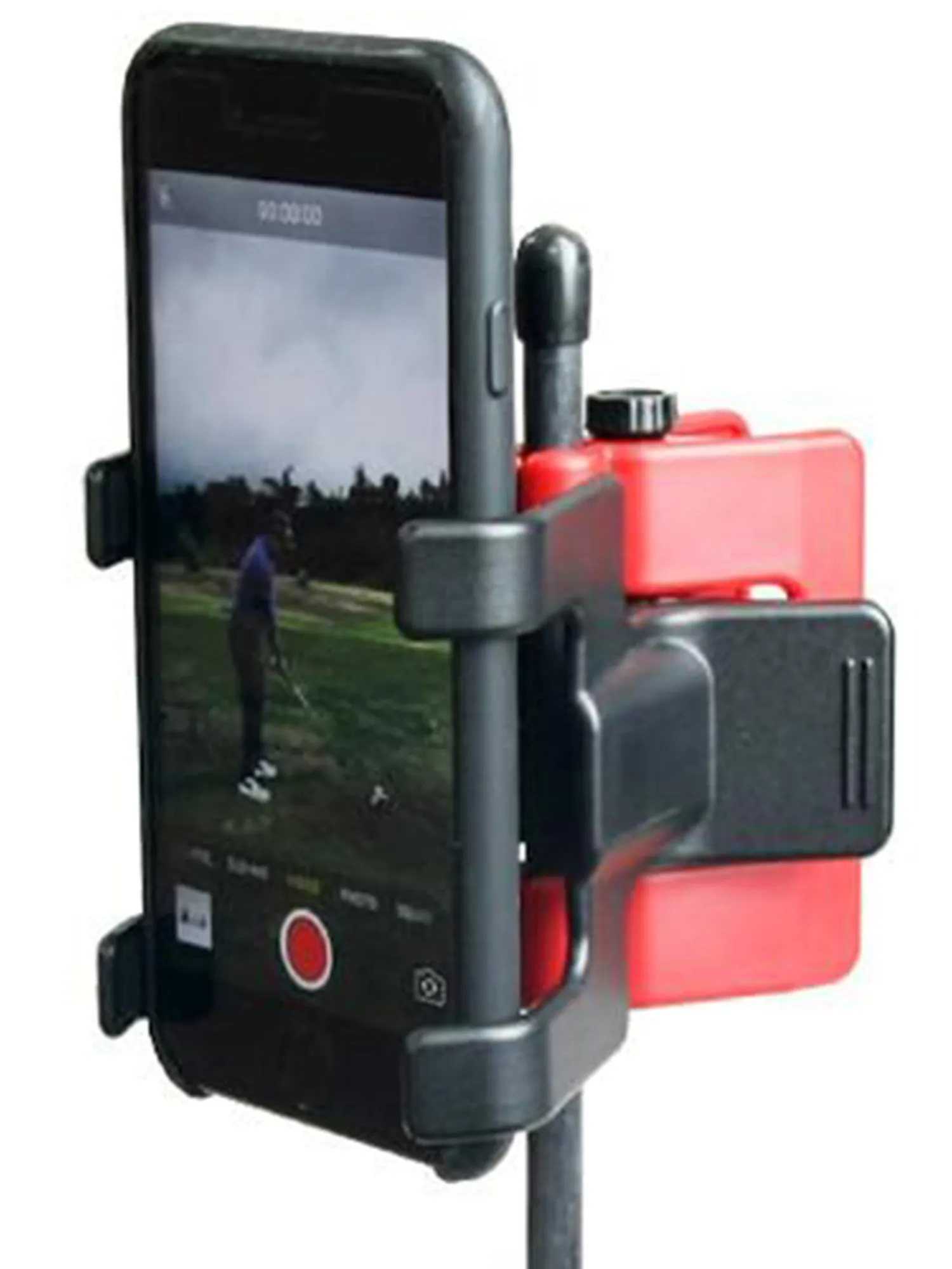 SelfieGOLF Training Aids|Mobile Phone Holder - Black/Red