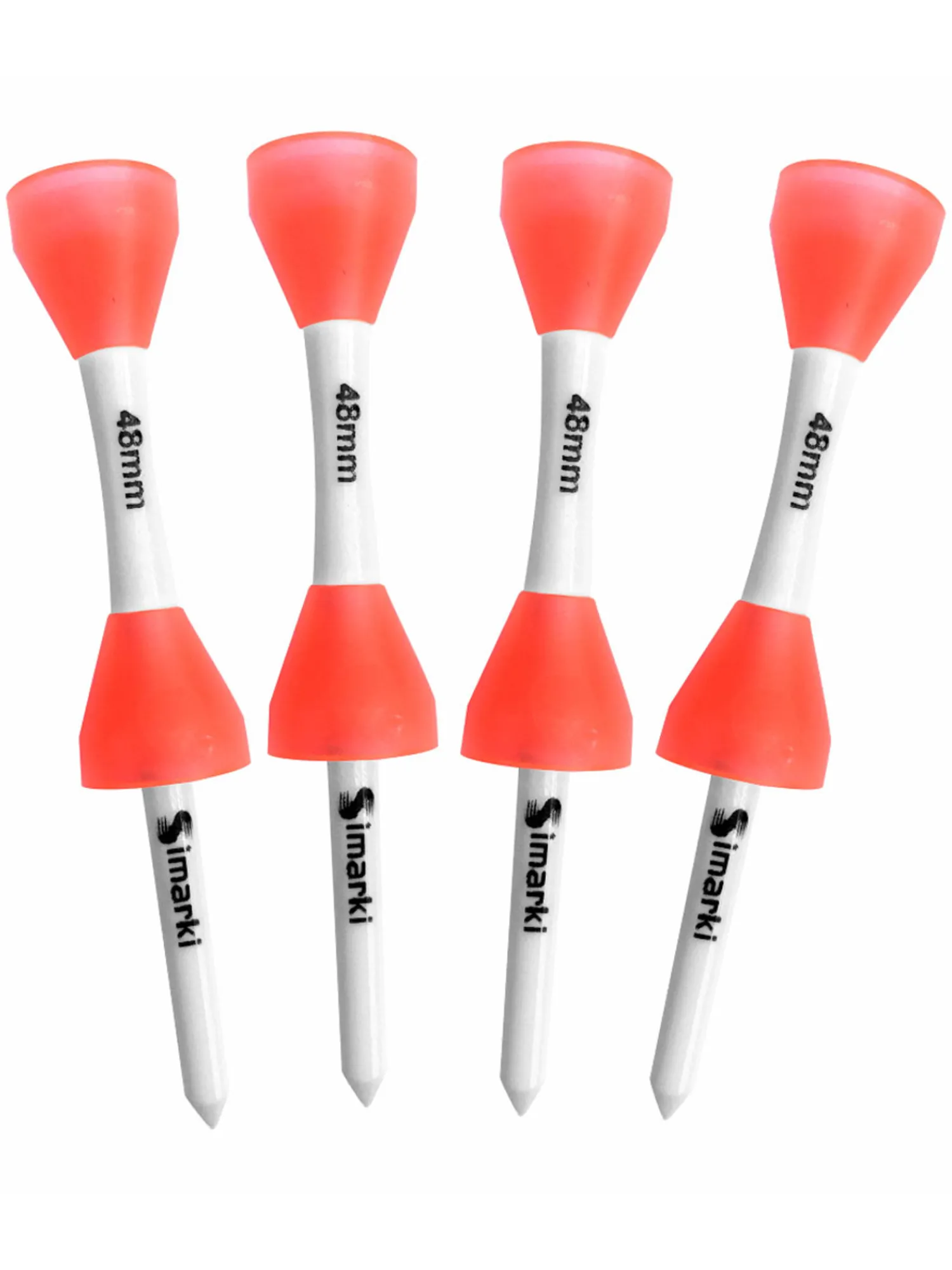 Simarki Tees|Fixed Height Golf Tees 10 Pack Orange - 48mm